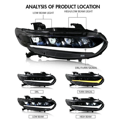 NTXGlow LED Headlights 2018-22 Honda Accord LX, EX, EXL, Sport, SE (Regular Version)