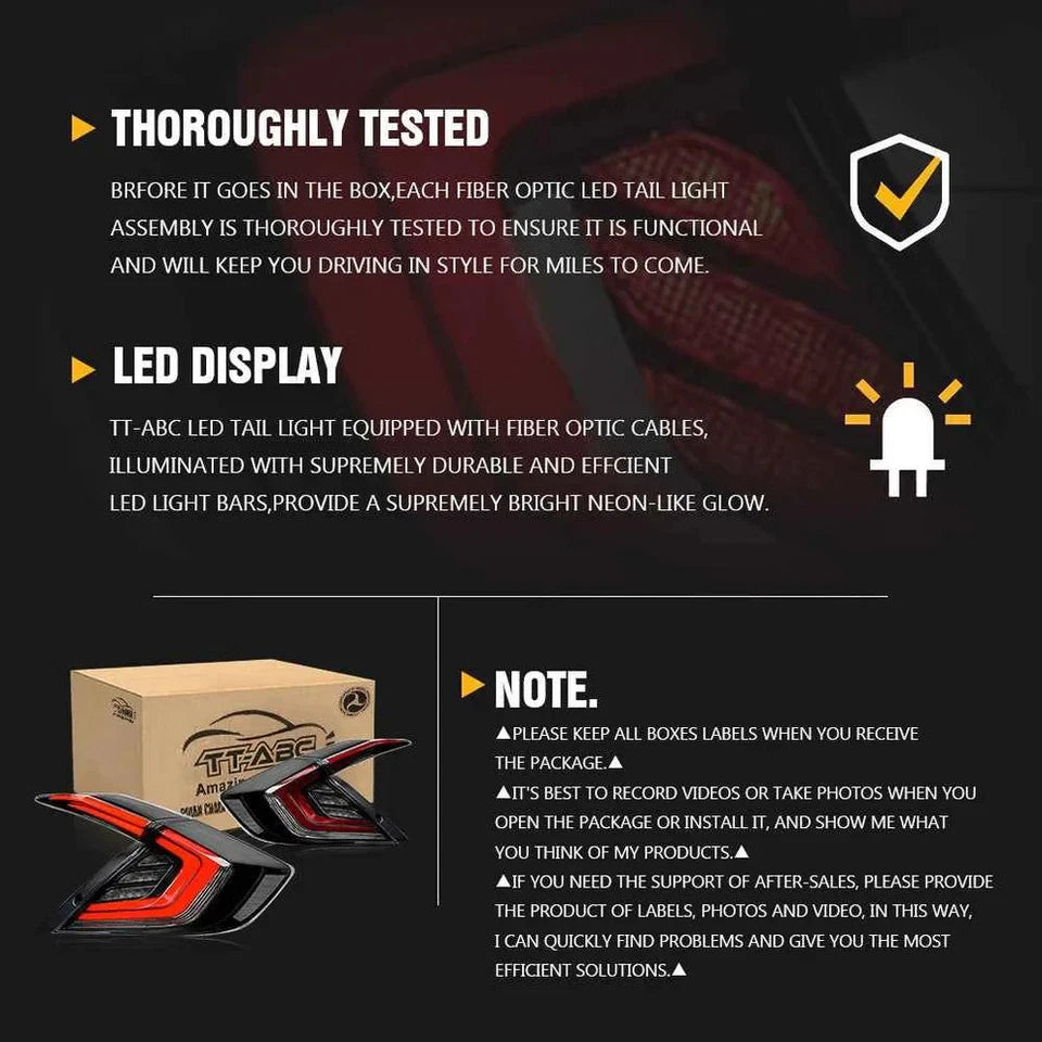 NTXGlow Smoked LED Tail Lights (2016-2021 Honda Civic 10th Gen)