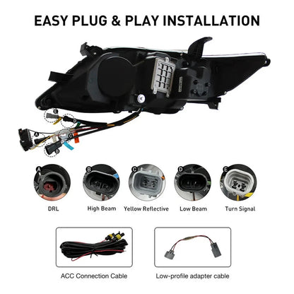 NTXGlow Triple Beams LED Headlights (2010-2011 Toyota Camry)