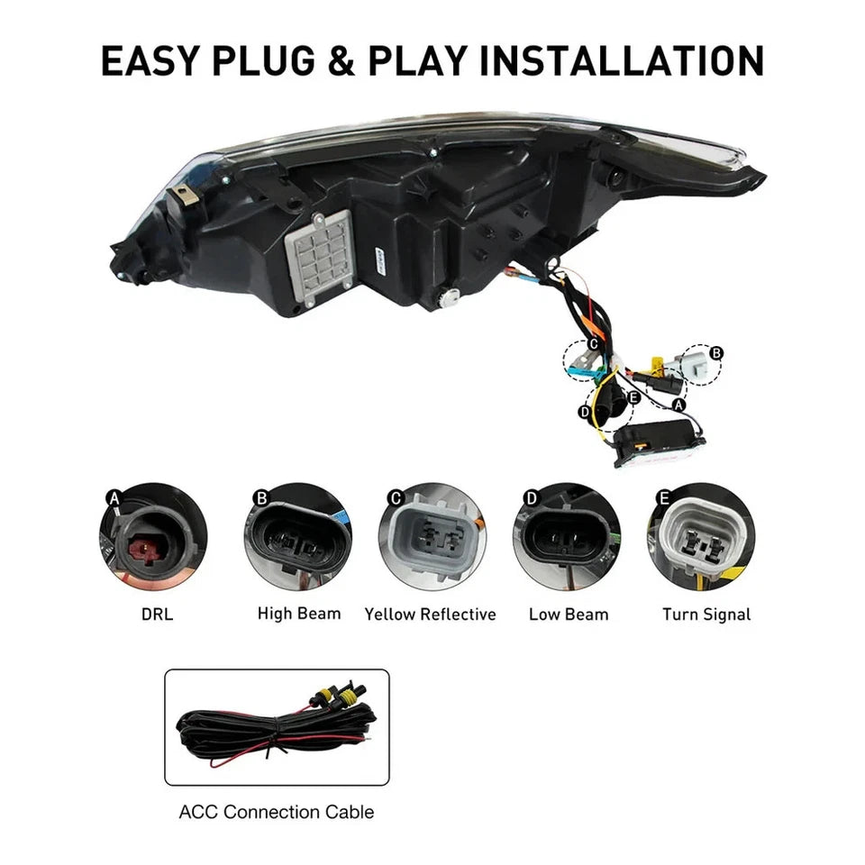 NTXGlow Animated Sequential LED Headlights (2012-2014 Toyota Camry)
