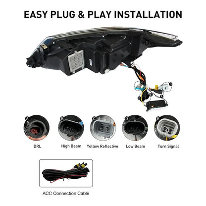 NTXGlow Animated Sequential LED Headlights (2012-2014 Toyota Camry)