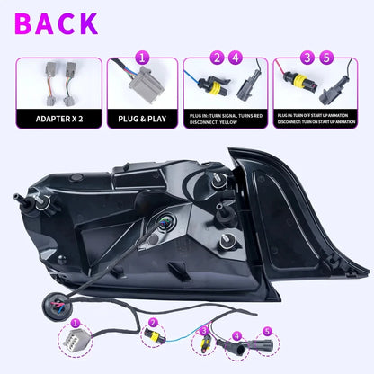 NTXGlow Smoked LED Tail Lights (2015-2023 Ford Mustang Shelby GT350, GT500)