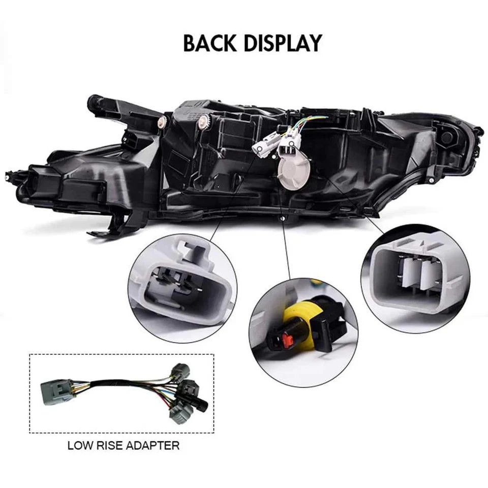NTXGlow Clear Reflector Headlights (2018-2024 Toyota Camry LE, SE, XLE, XSE, TRD)