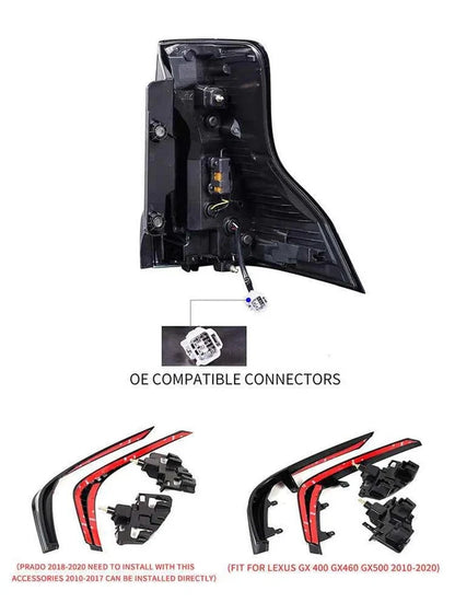 NTXGlow LED Tail Lights (2010-2021 Toyota Prado & 2010-2023 Lexus GX460)