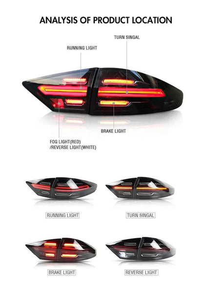 NTXGlow LED Tail Lights with Start-up Animation (2013-2016 Ford Fusion Mondeo)