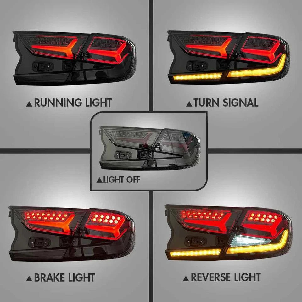 NTXGlow Smoked LED Tail Lights 2018-2021 Honda Accord V5 (New Fish Bone)