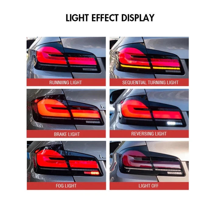 NTXGlow Smoked LED Tail Lights (2011-2017 BMW 5-Series F10 & F18)