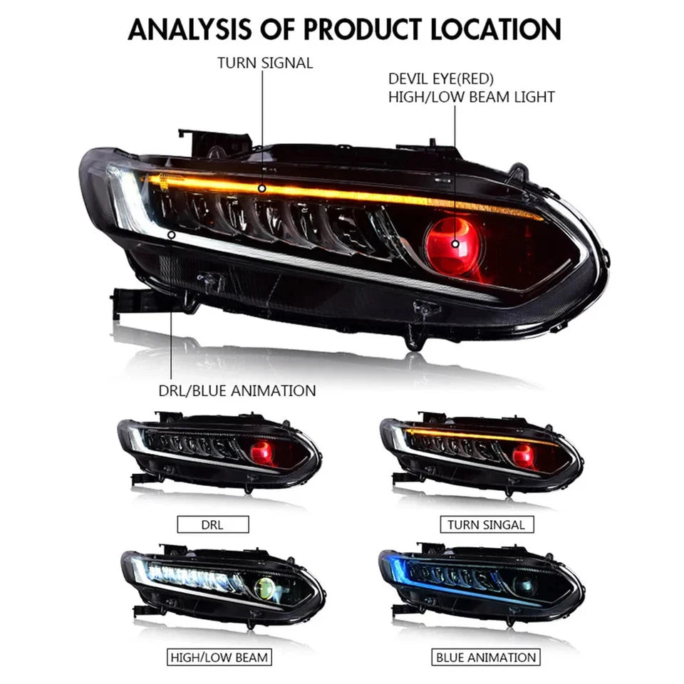 NTXGlow Demon Eye Headlights (2018-2022 Honda Accord)