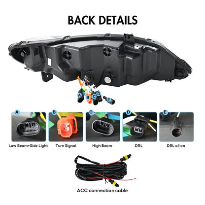 NTXGlow LED Headlights (2006-2011 Honda Civic 4DR 8th Gen Sedan)