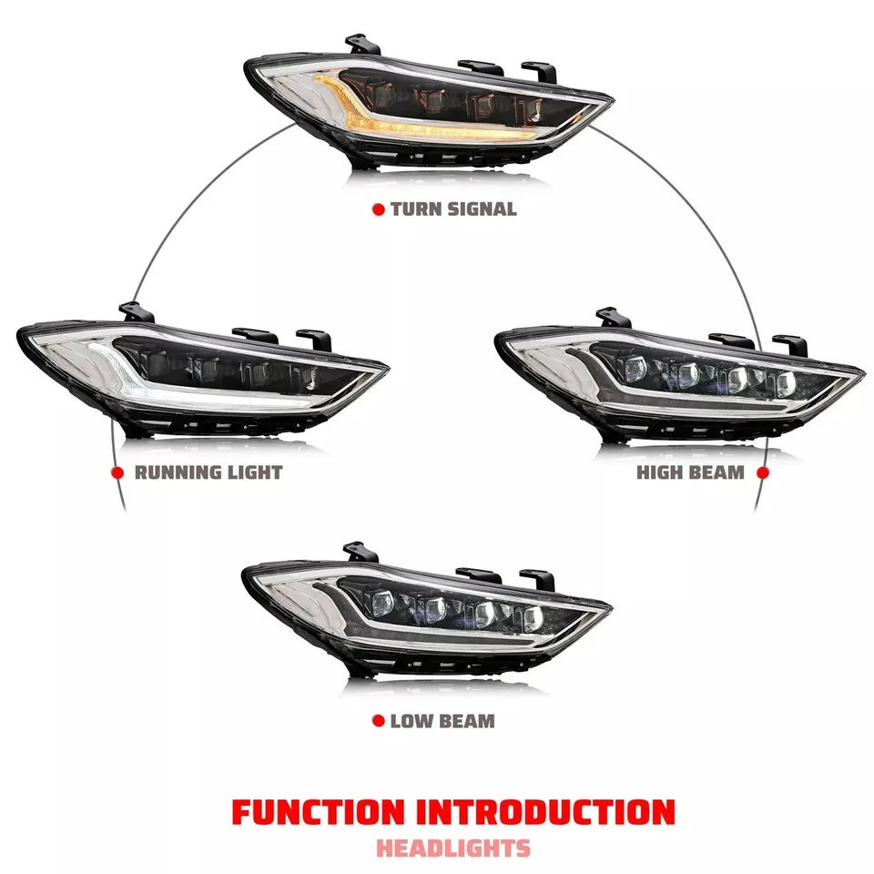 NTXGlow Devil Eyes LED Headlights (2017-2018 Hyundai Elantra)