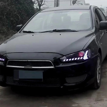 NTXGlow Start-up Animation LED Headlights (2008-UP Mitsubishi Lancer EVO EX)