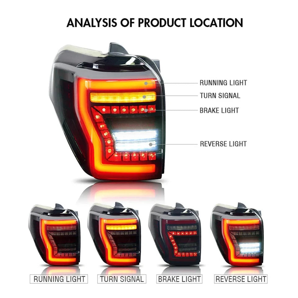 NTXGlow LED Tail Lights 2010-2020 Toyota 4Runner (Raptor Style)