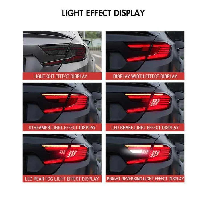 NTXGlow Red LED Tail Lights with Start-Up Animation (2018-22 Honda Accord)