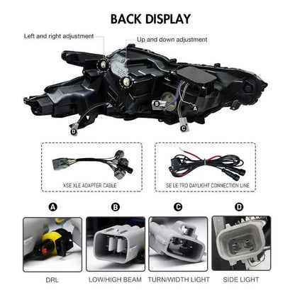 NTXGlow LED Headlights (2018-2024 Toyota Camry LE, SE, XLE, XSE, TRD)