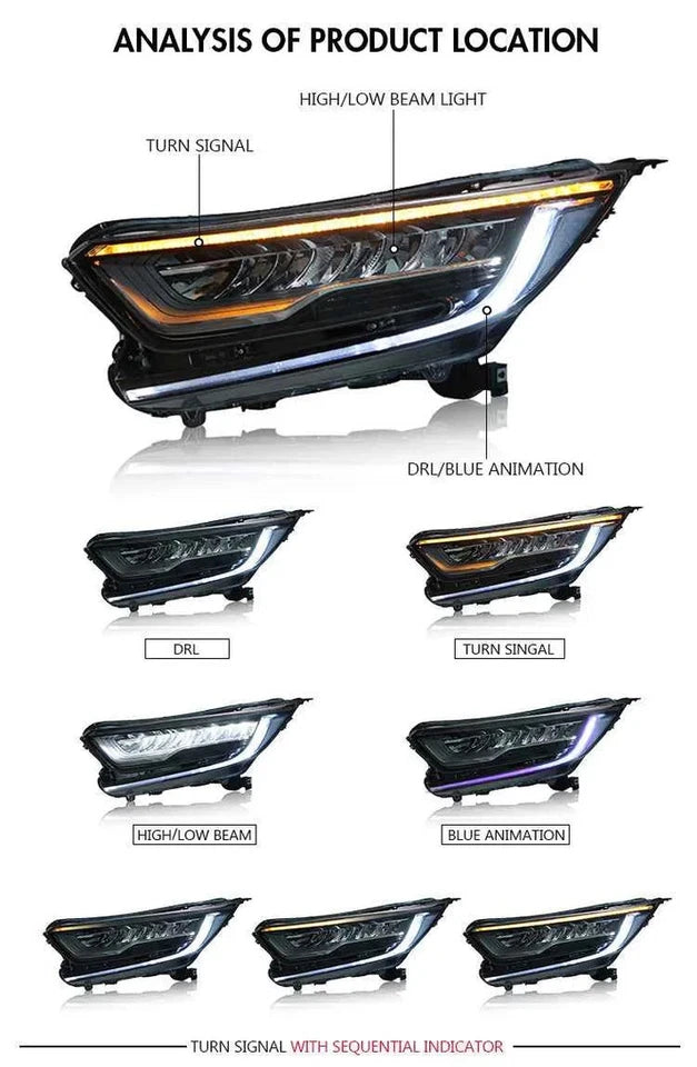 NTXGlow LED Headlights with DRL Blue Animation (2017-2021 Honda CR-V)