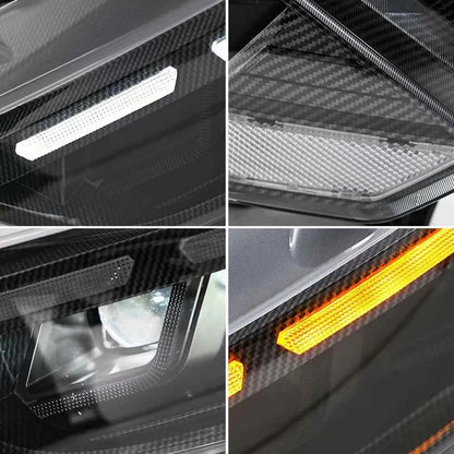 NTXGlow Carbon Fiber LED Headlights (2018-2023 Ford Mustang S650)