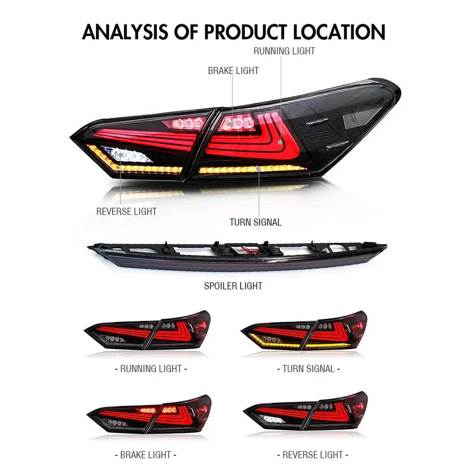NTXGlow LED Tail Lights (2018-2024 Toyota Camry 8th Gen)