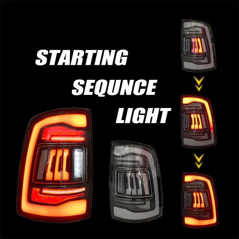 NTXGlow Smoked Red LED Tail Lights (2009-18 Dodge Ram 1500 & 2013-18 Ram 2500)