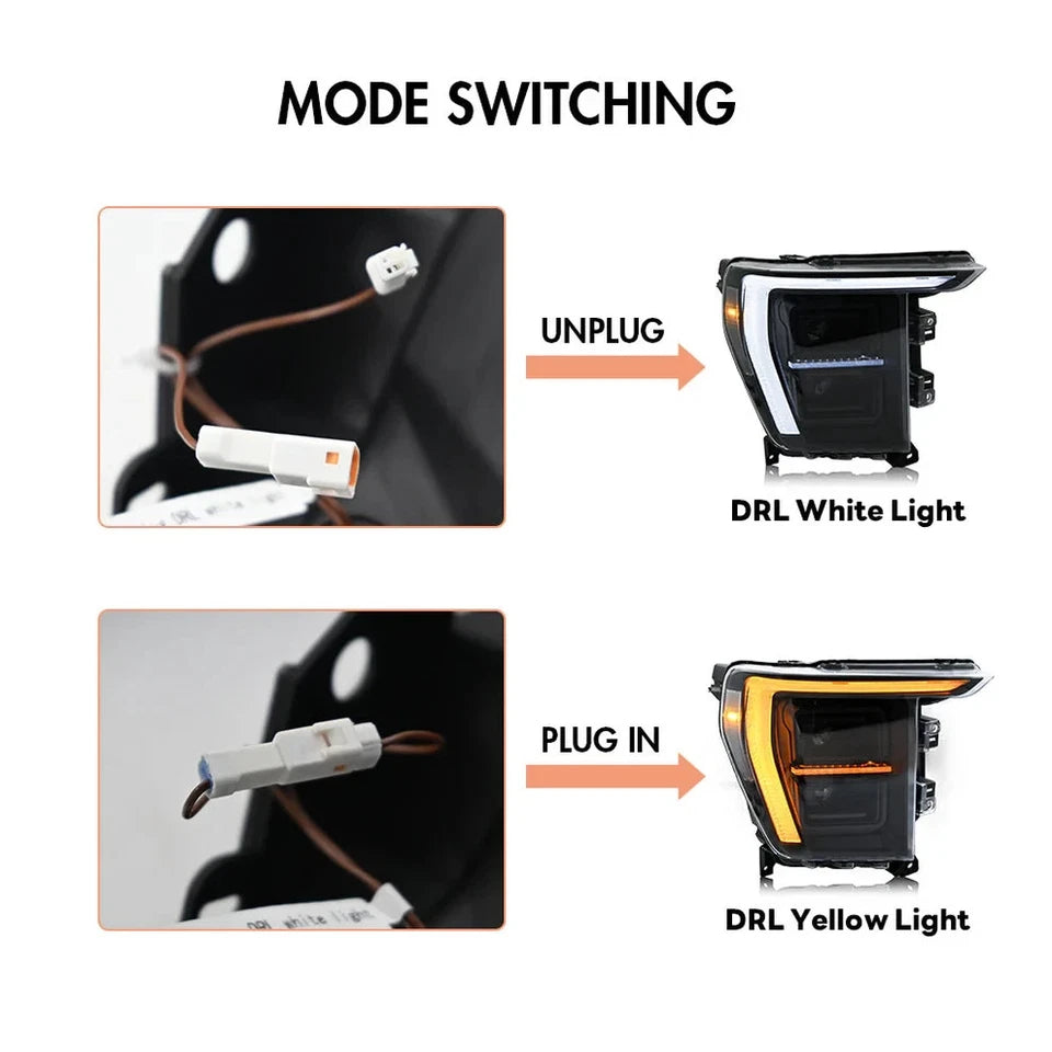 NTXGlow Halogen Version Headlights (2021-2024 Ford F-150 P702 14th Gen)