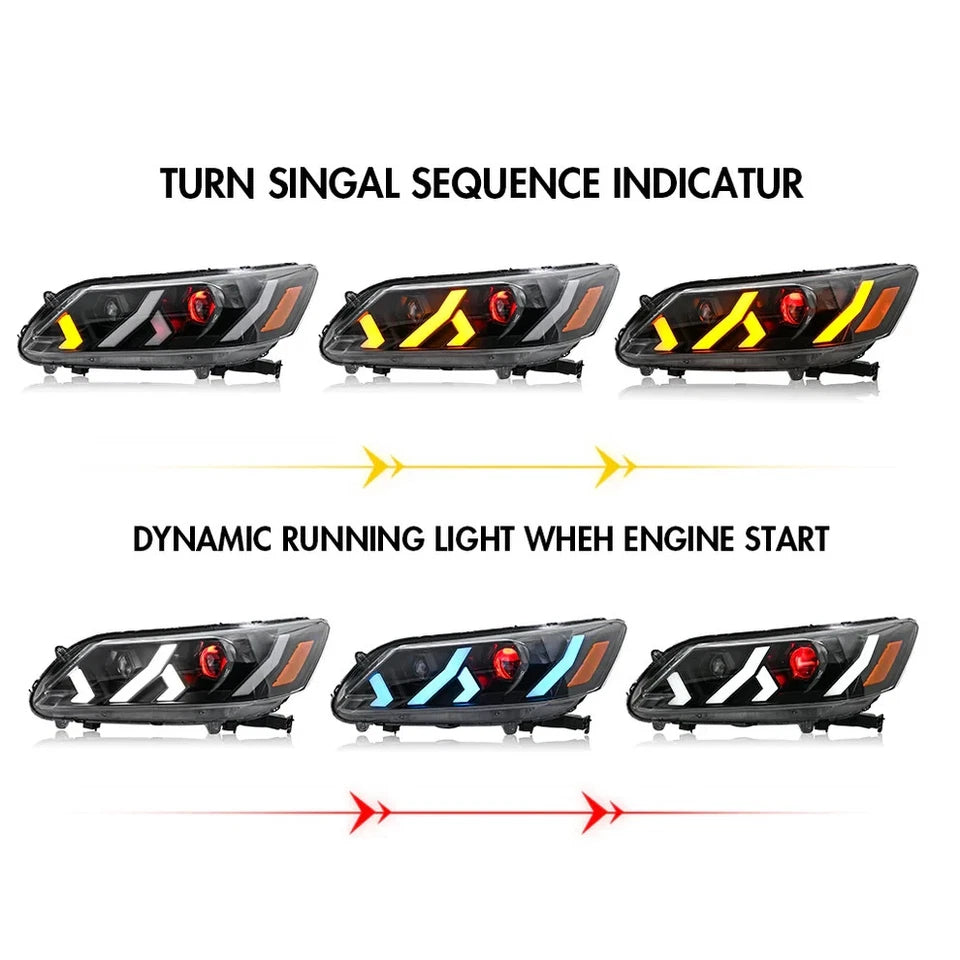 NTXGlow Demon Eye LED Headlights (2013-2015 Honda Accord)