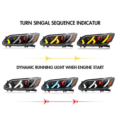 NTXGlow Demon Eye LED Headlights (2013-2015 Honda Accord)