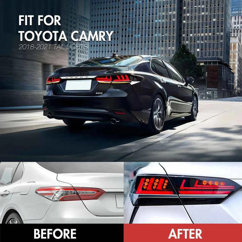 NTXGlow Clear LED Tail Lights (2018-2024 Toyota Camry)