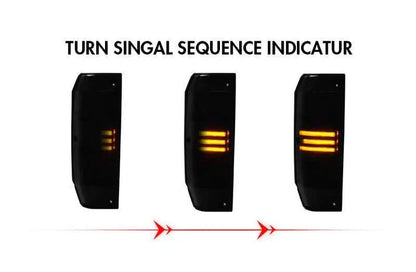 NTXGlow Smoked LED Tail Lights (1984-2021 Toyota Land Cruiser LC76)
