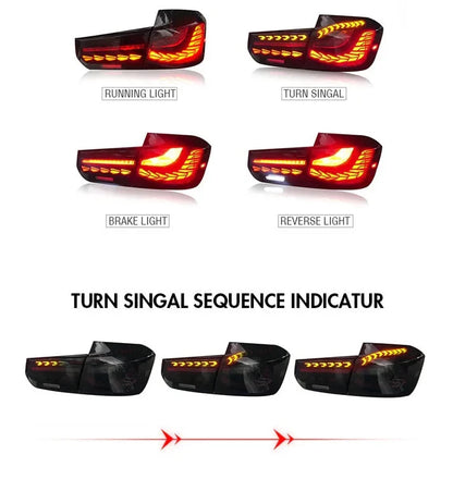 NTXGlow Smoked LED Tail Lights (2013-2019 BMW 3-Series F30, F35, F80, M3)