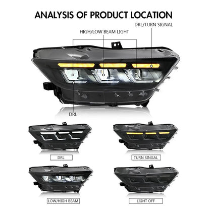 NTXGlow LED Headlights (2015-2017 Ford Mustang S550)