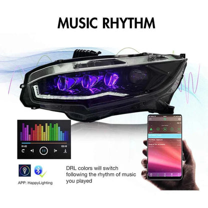 NTXGlow LED Headlights (2016-2021 Honda Civic 10th Gen)