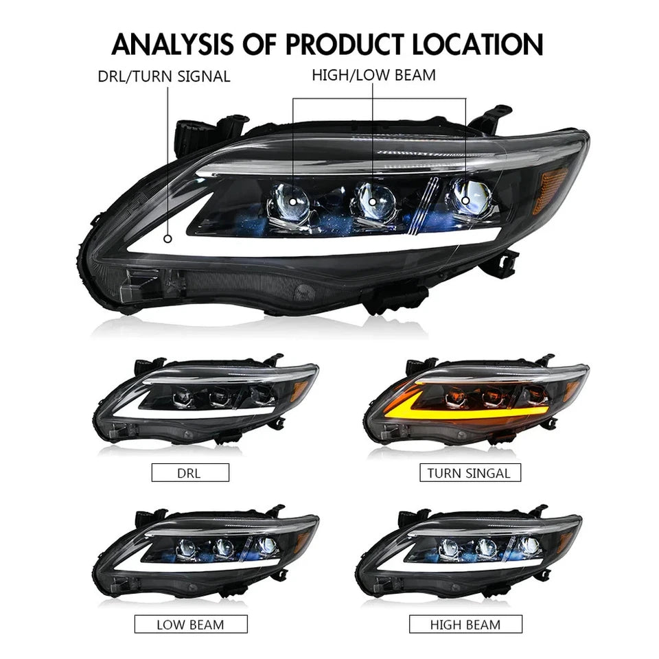 NTXGlow LED Headlights (2011-2013 Toyota Corolla)