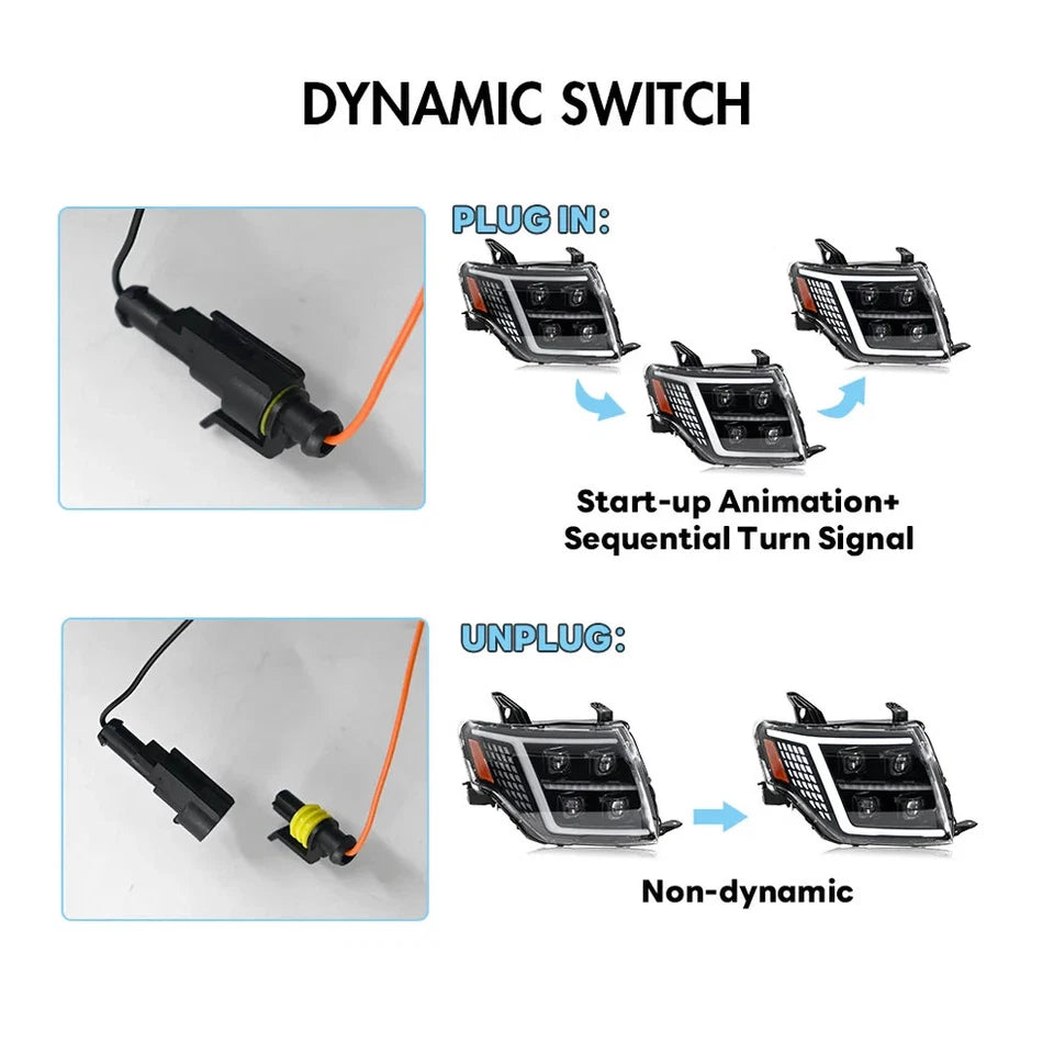 NTXGlow Dynamic Animation LED Headlights (2009-2021 Mitsubishi Pajero V93 V97)