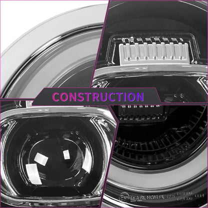 NTXGlow LED Headlights with Chrome Trims (2001-07 BMW Mini Cooper R50 R52 R53)