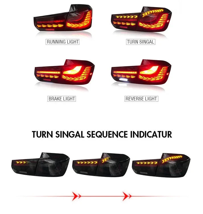 NTXGlow New Pattern LED Tail Lights (13-19 BMW 3-Series F30, F35, F80, M3)