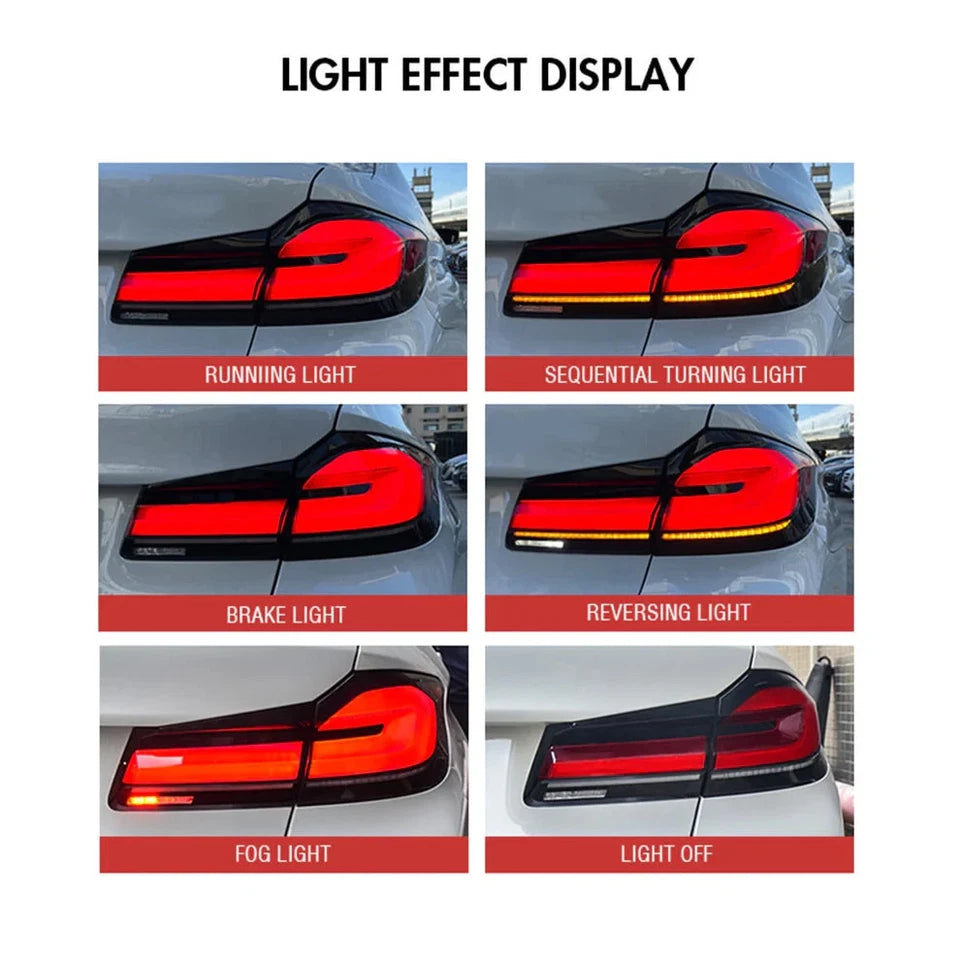 NTXGlow Smoked OLED GTS Tail Lights (2018-2022 BMW 5-Series G30, G38)
