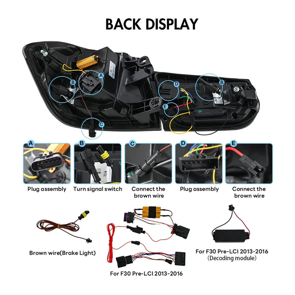 NTXGlow LED Tail Lights (2013-2018 BMW 3-Series F30 & F80 M3)