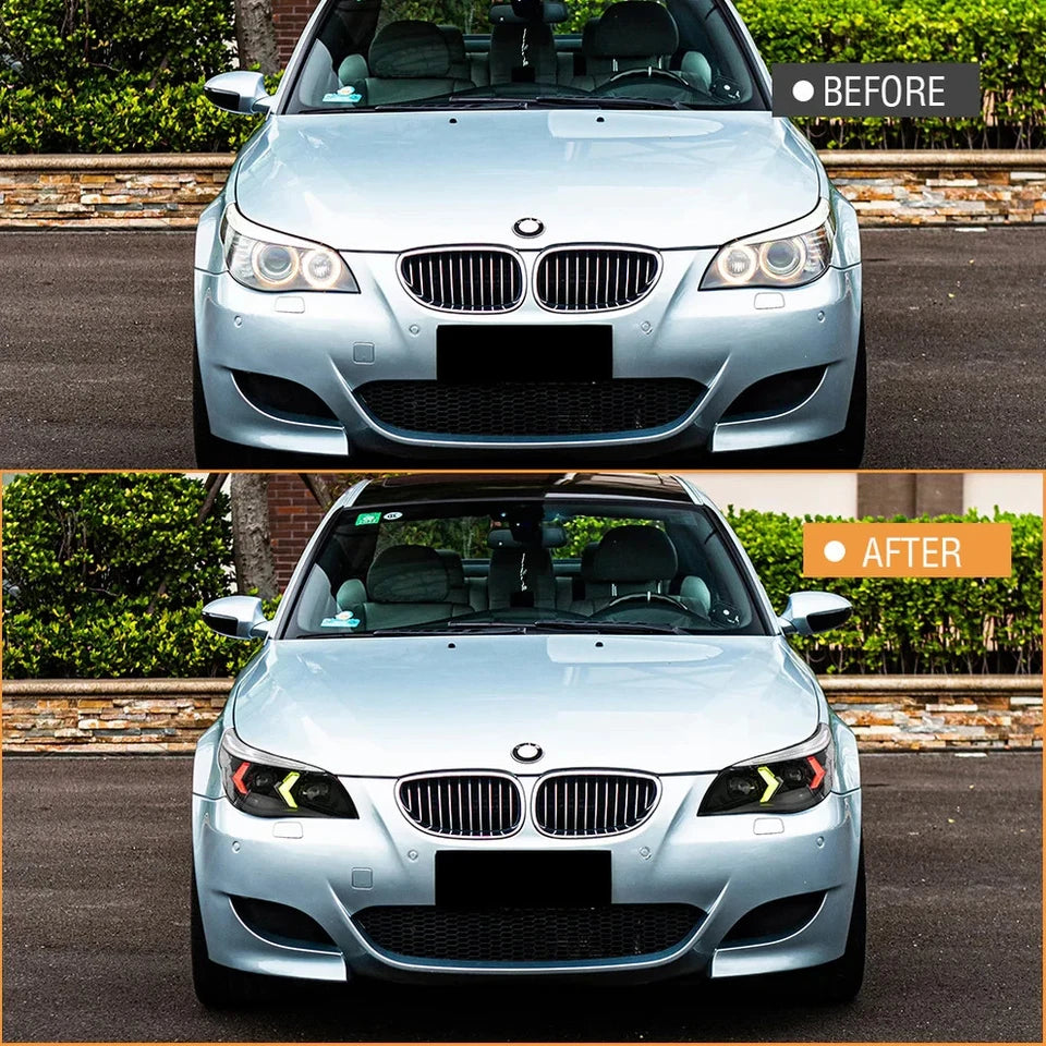 NTXGlow RGB LED Headlights (2005-2010 BMW 5-Series E60, 525i, 530i, 540i)