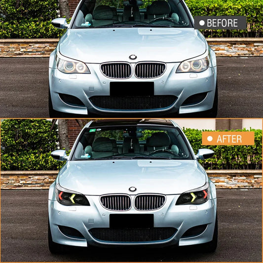 NTXGlow RGB LED Headlights (2005-2010 BMW 5-Series E60, 525i, 530i, 540i)