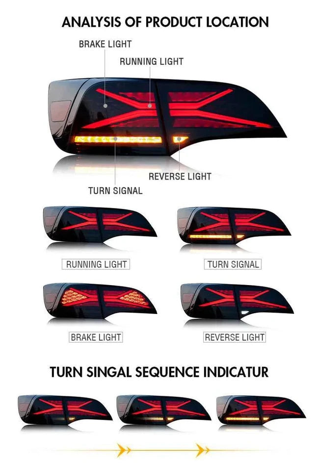 NTXGlow Smoked LED Tail Lights 2017-2022 Tesla Model 3 & Y (X-Men Series Style)