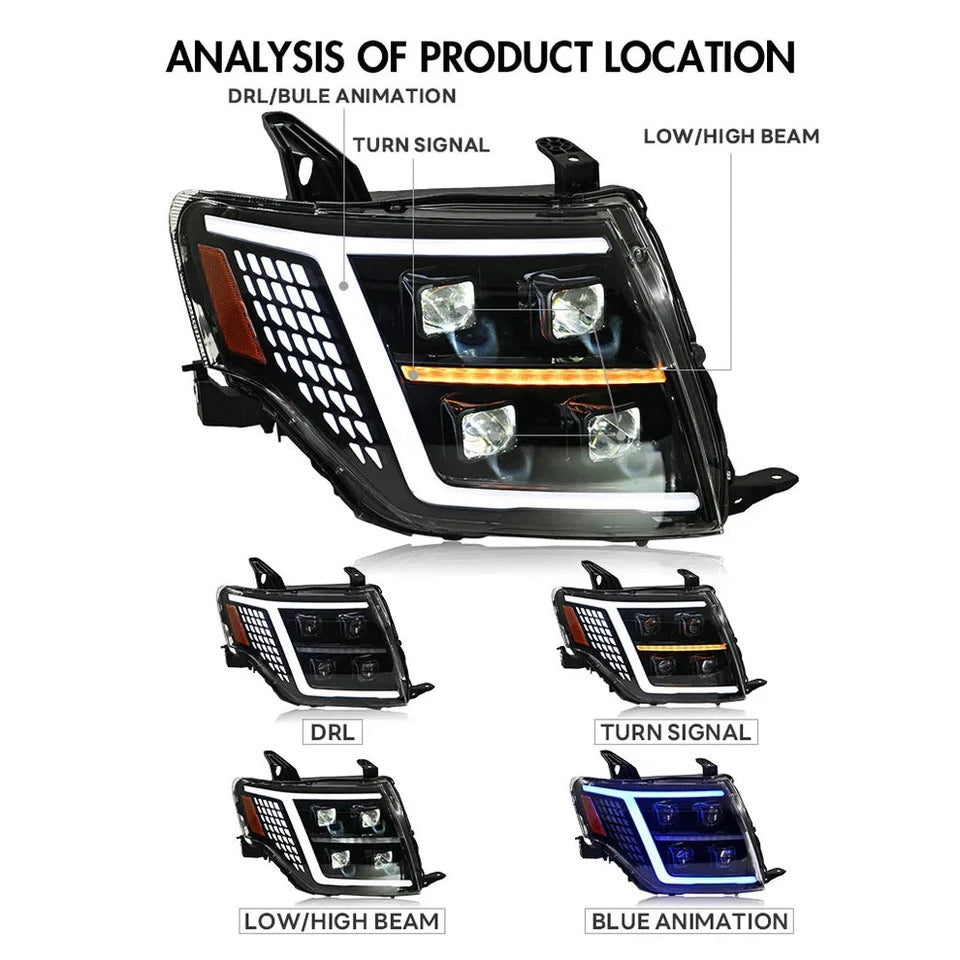 NTXGlow Dynamic Animation LED Headlights (2009-2021 Mitsubishi Pajero V93 V97)