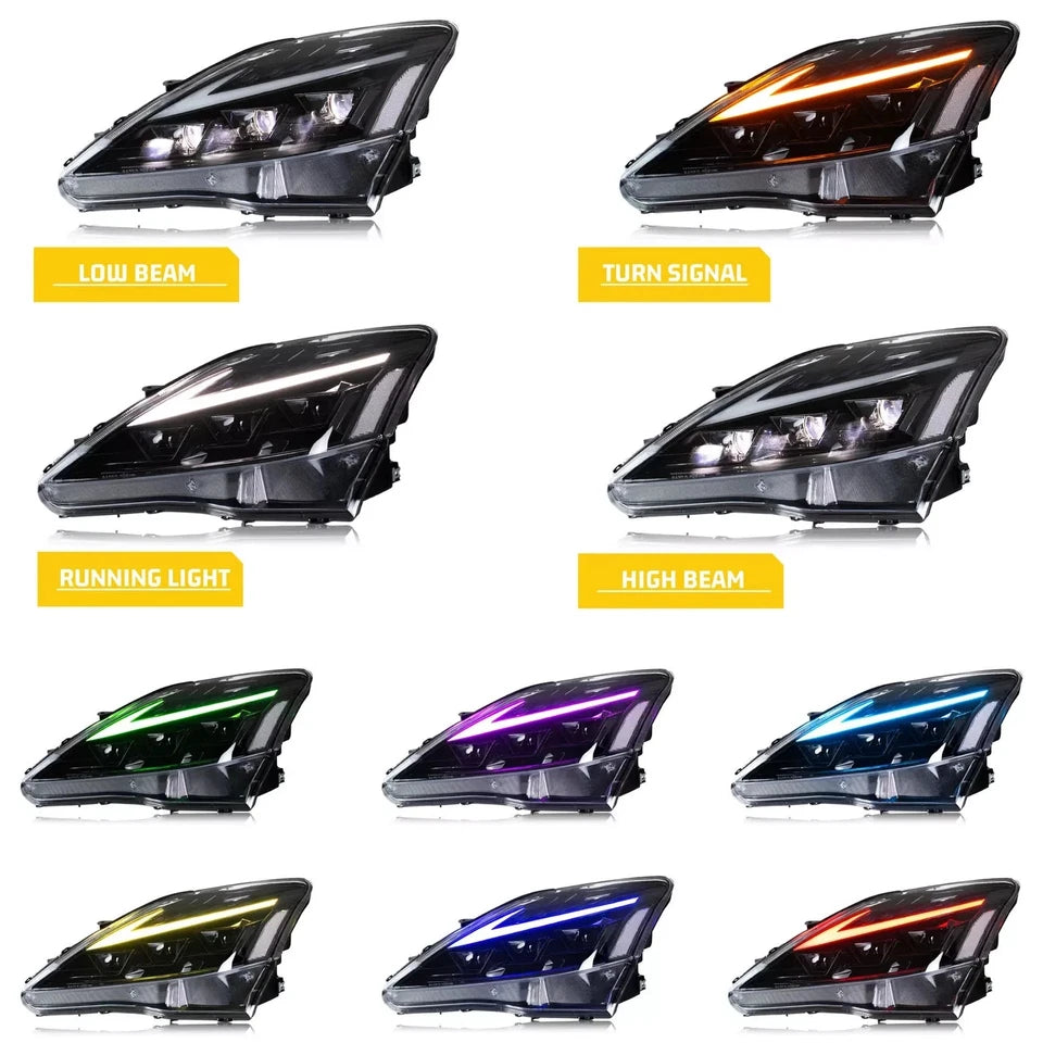 NTXGlow RGB Headlights (2006-2013 Lexus IS250, IS250C, IS350, IS350C, IS220D)