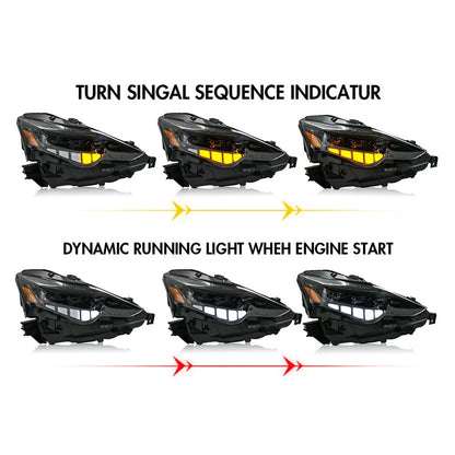 NTXGlow LED Headlights (2013-2016 Lexus IS250, IS350 F IS300, IS300t)