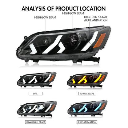 NTXGlow LED Headlights (2013-2015 Honda Accord Sedan)
