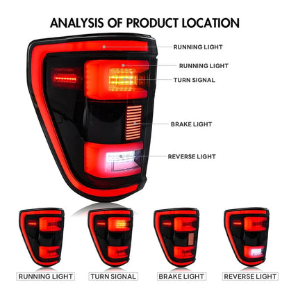 NTXGlow LED Tail Lights (2021-2024 Ford F-150 XL, STX)