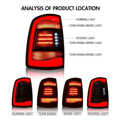 NTXGlow Smoked LED Tail Lights (2009-18 Dodge RAM 1500 & 2013-18 RAM 2500)