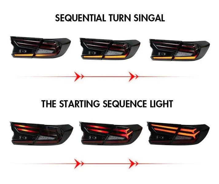 NTXGlow Smoked LED Tail Lights (2018-2021 Honda Accord 10th Gen)