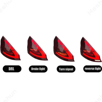 NTXGlow Red LED Tail Lights (2008-2019 Ford Fiesta Hatchback SE & ST)
