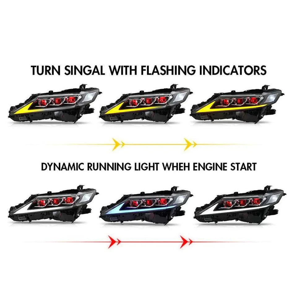 NTXGlow Carbon Fiber LED Headlights (2018-2024 Toyota Camry 8th Gen)