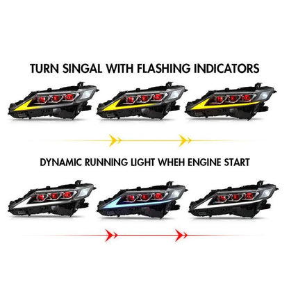 NTXGlow Carbon Fiber LED Headlights (2018-2024 Toyota Camry 8th Gen)