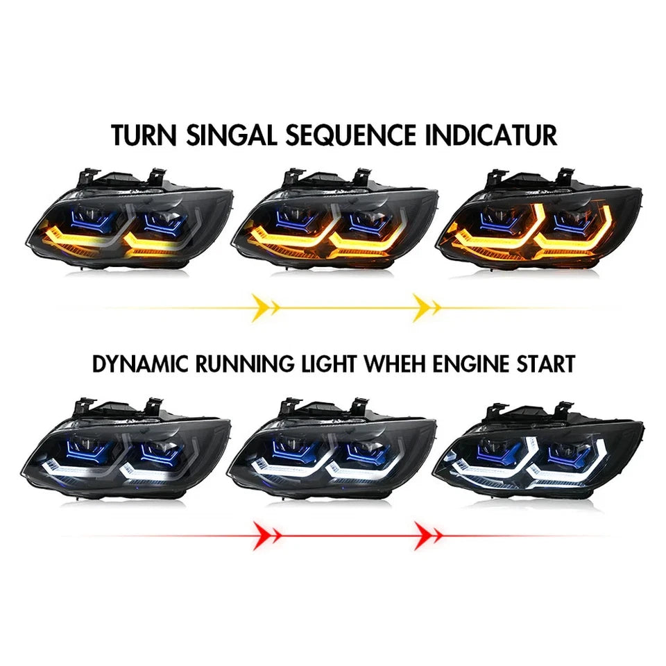NTXGlow LED Projector Headlights (2007-2013 BMW 3-Series E92, E93 Coupe)